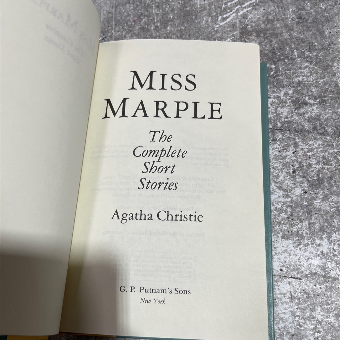 miss marple the complete short stories book, by agatha christie, 1985 Hardcover image 2