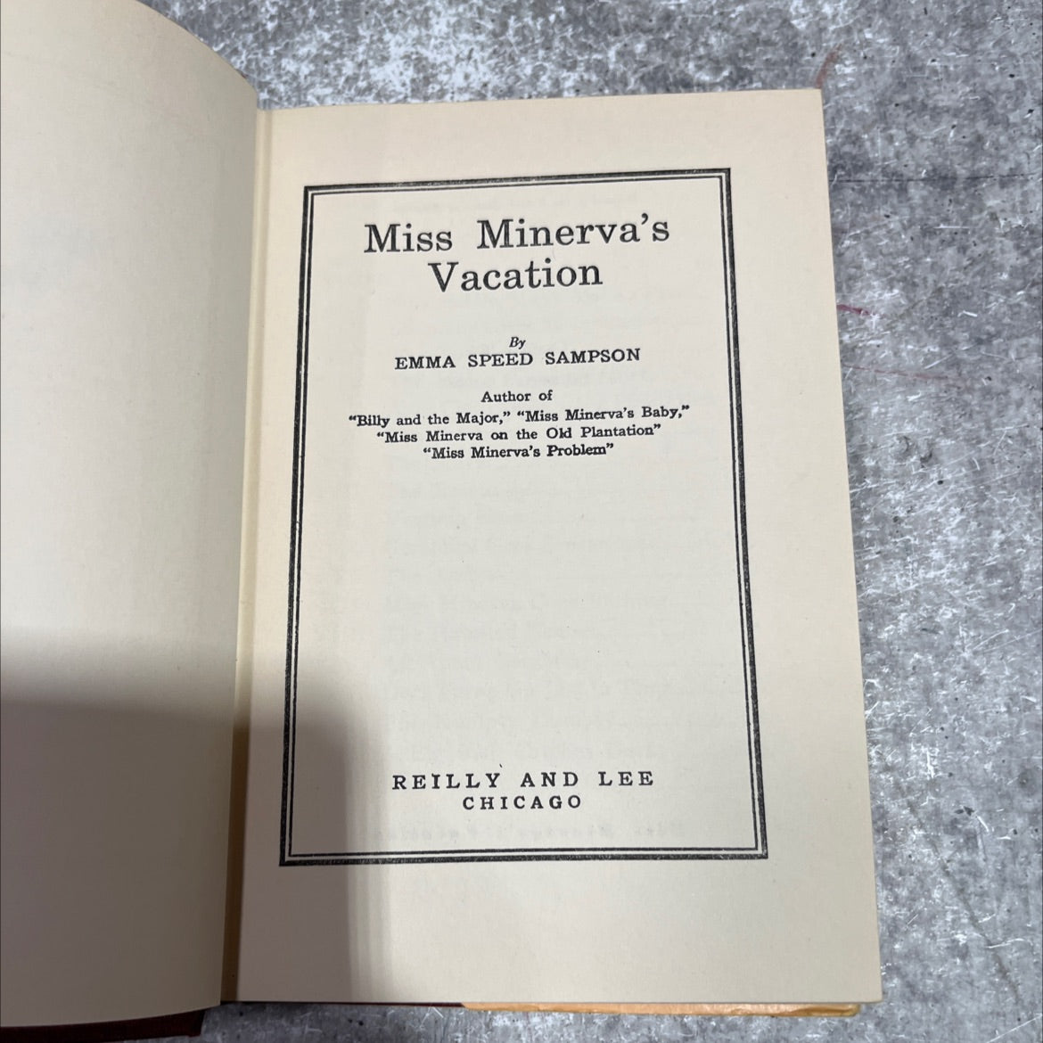 miss minerva's vacation book, by emma speed sampson, 1939 Hardcover image 2