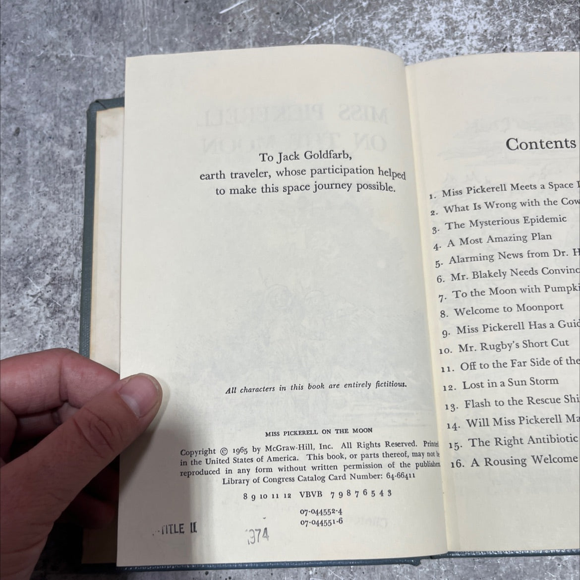 miss pickerell on the moon book, by ellen macgregor and dora pantell, 1965 Hardcover image 3
