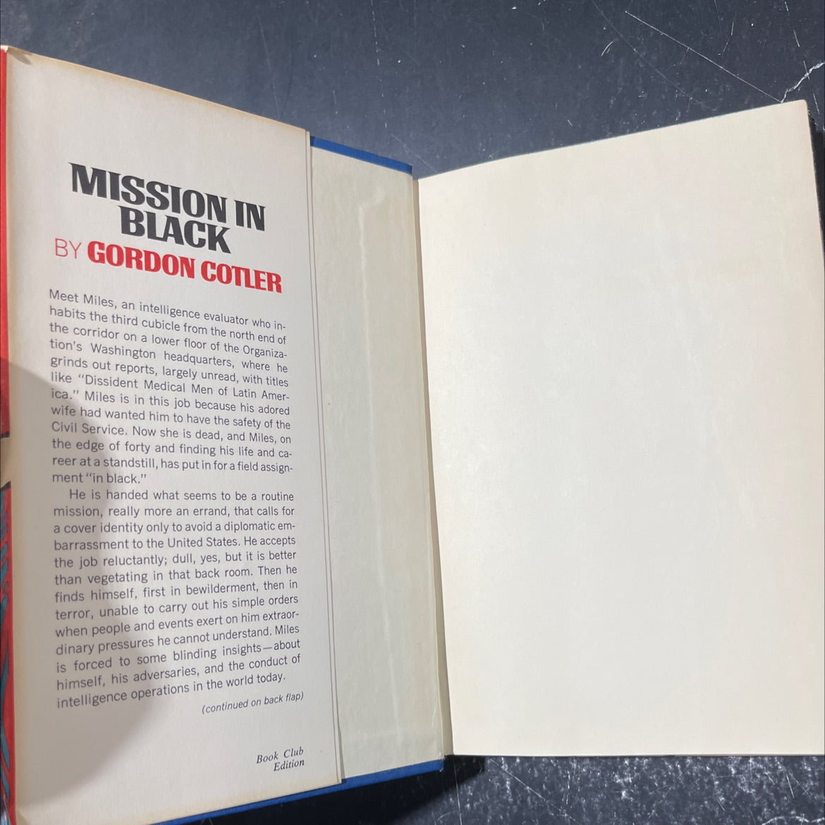 mission black in black book, by Gordon Cotler, 1967 Hardcover image 4