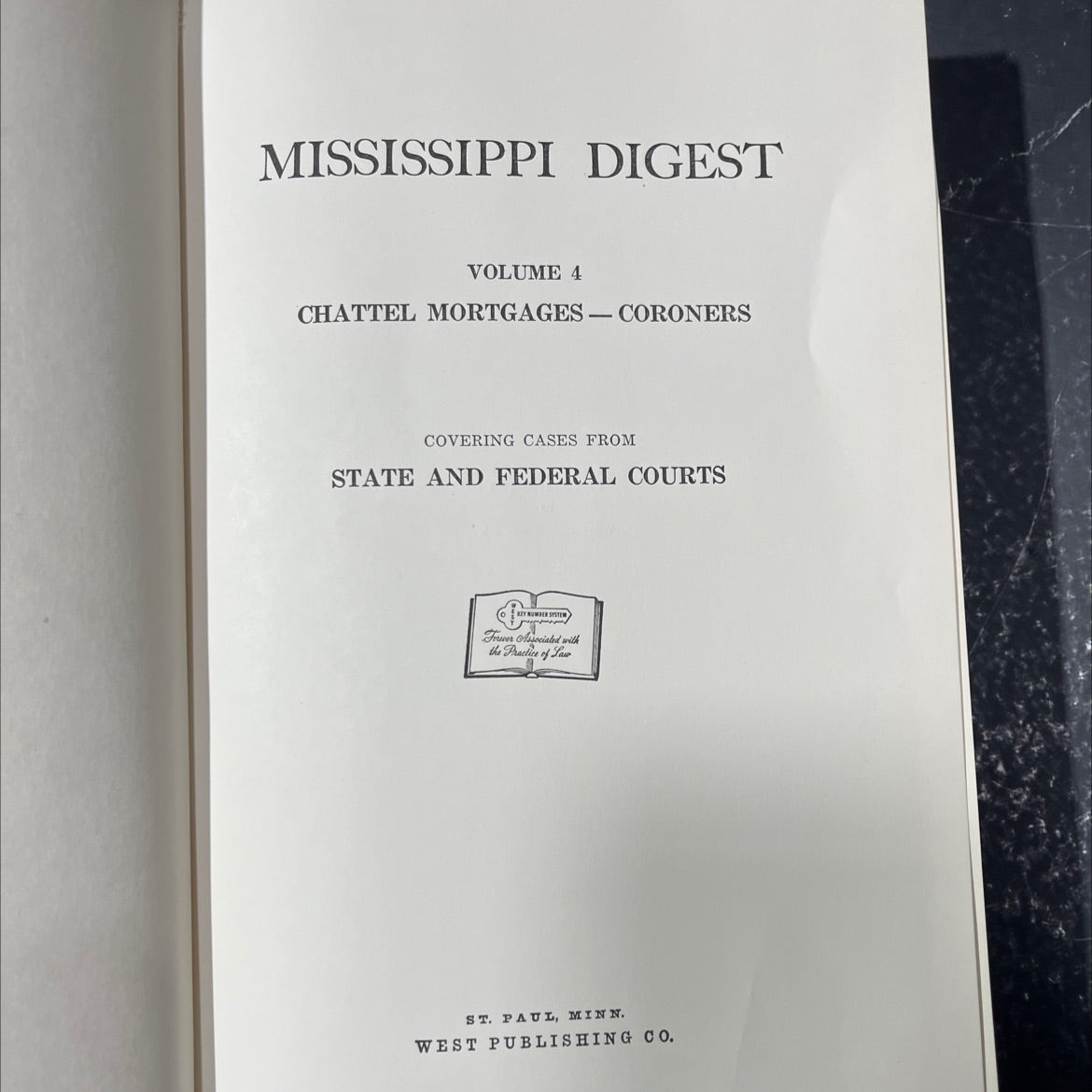 mississippi digest volume 4 chattel mortgages - coroners covering cases from state and federal courts key number system image 2