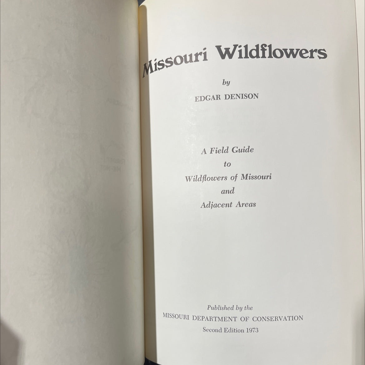 missouri wildflowers book, by edgar denison, 1973 Hardcover image 2