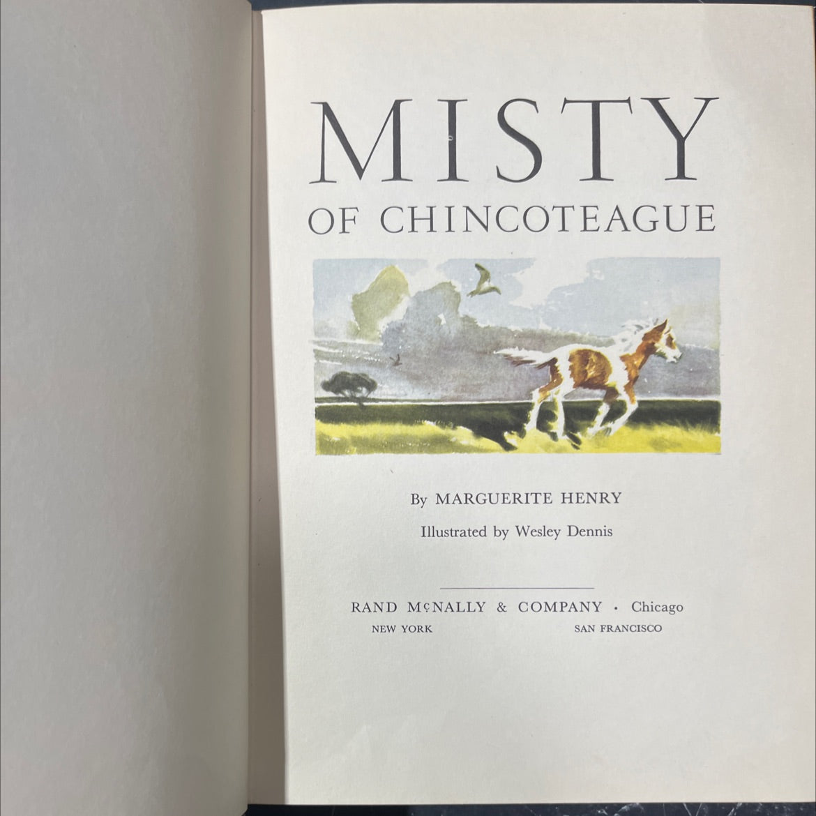 misty of chincoteague book, by marguerite henry, 1953 Hardcover image 2