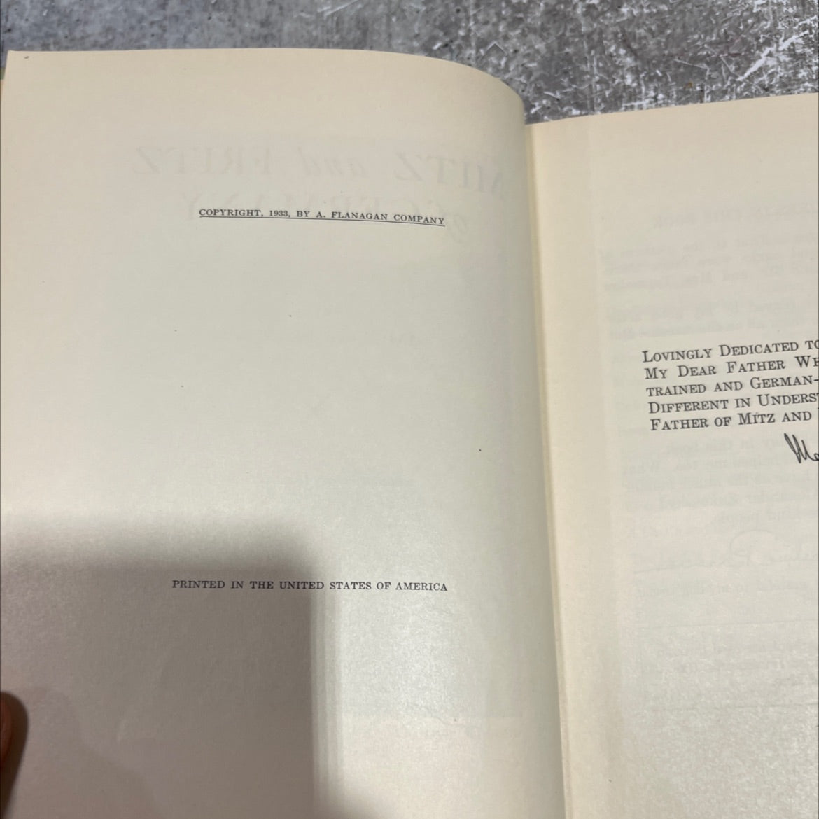 mitz and fritz of germany book, by madeline brandeis, 1933 Hardcover image 3