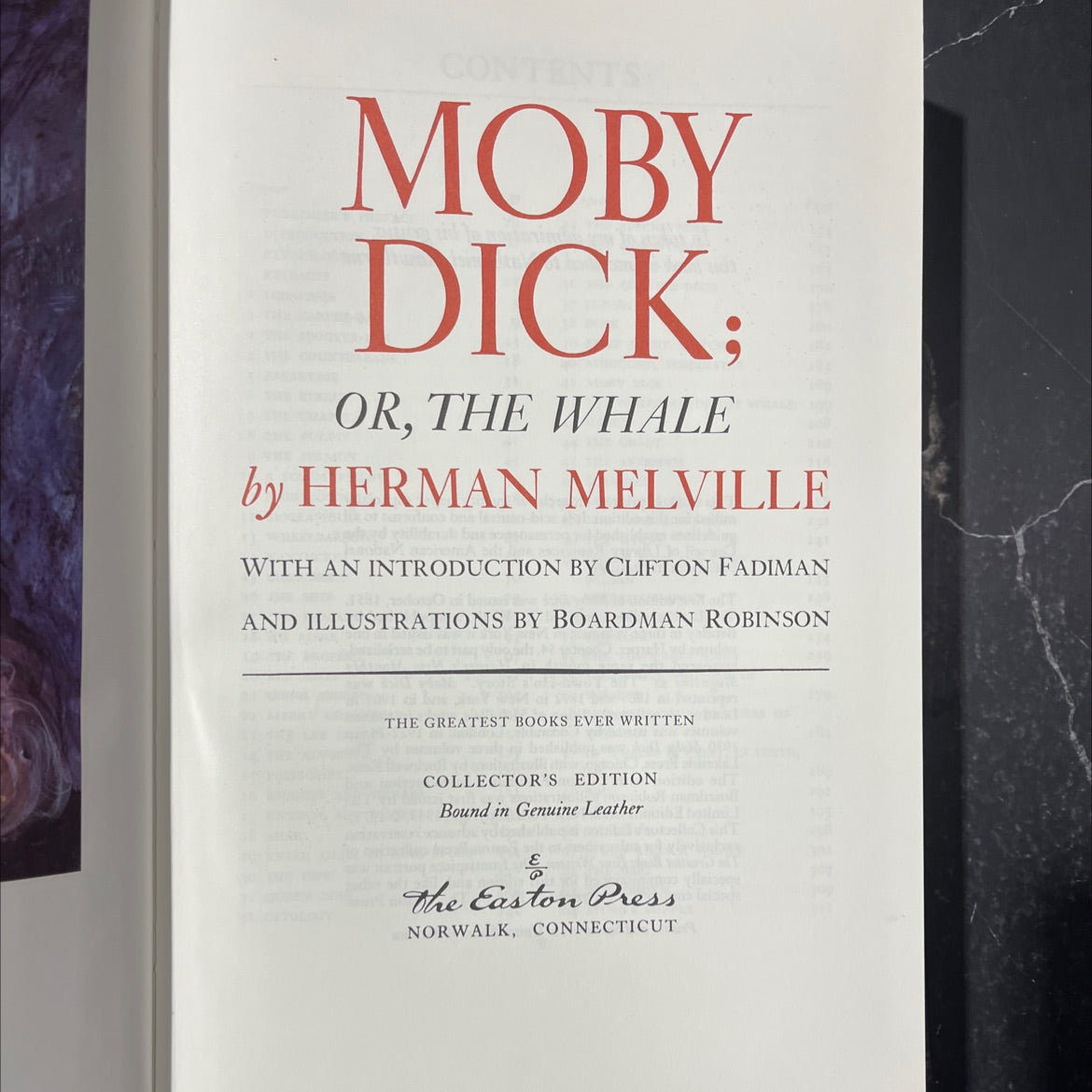 moby dick; or, the whale book, by herman melville, 1971 Leather image 2
