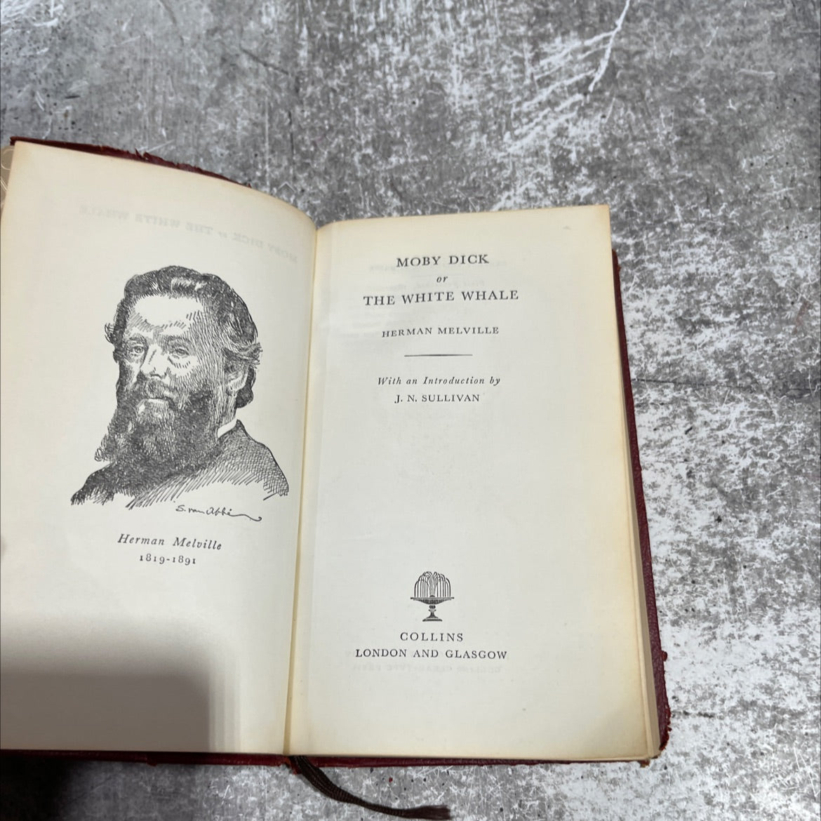 moby dick or the white whale book, by herman melville, 1953 Leather image 2