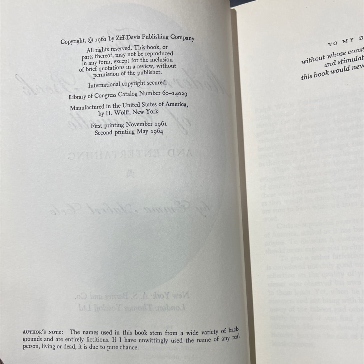 modern bride book of etiquette and entertaining book, by emma aubert cole, 1961 Hardcover image 3