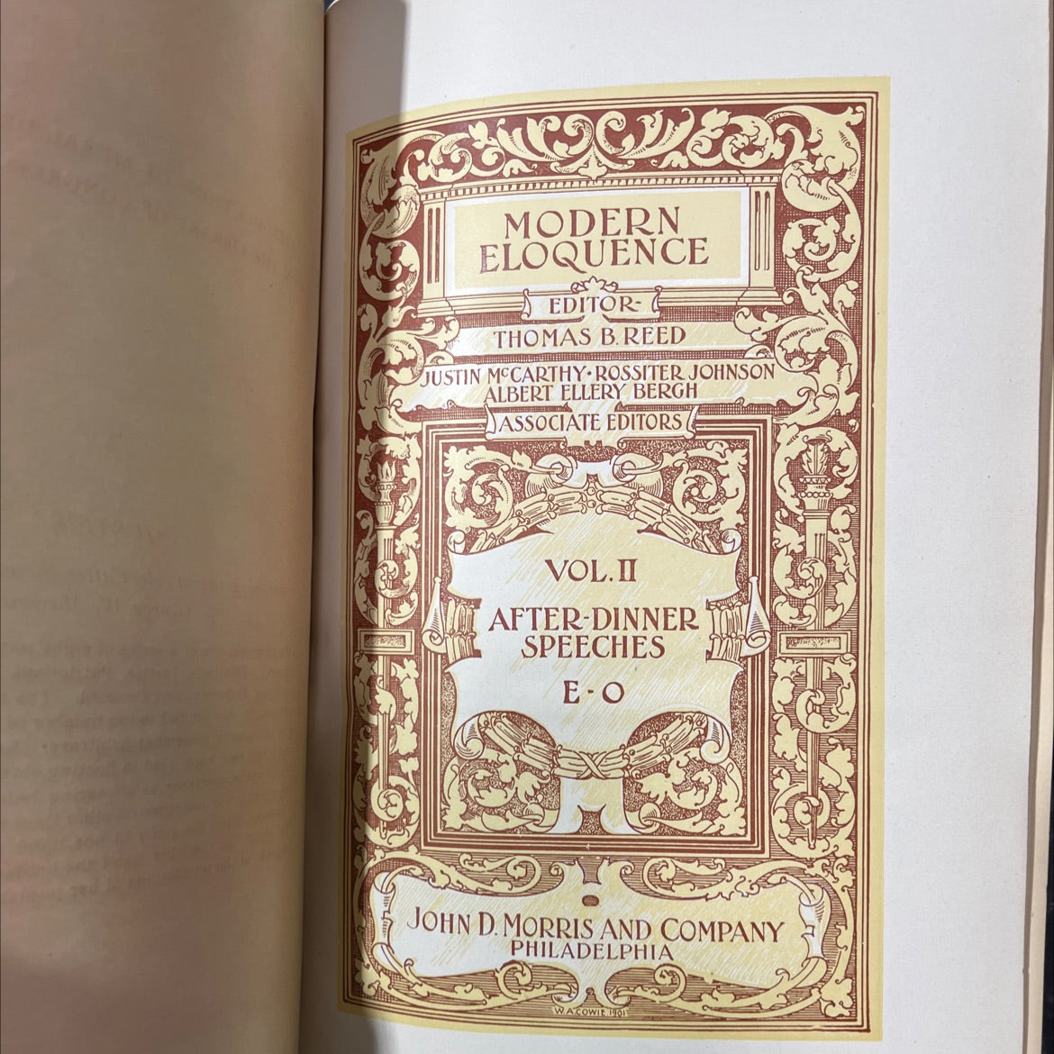 modern eloquence after-dinner speeches e-o book, by thomas b. reed, justin mccarthy, rossiter johnson, albert ellery image 2