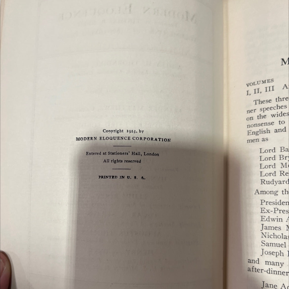 modern eloquence founded by thomas b. reed after-dinner speeches volume one book, by rndike ashley h. thorndike, 1923 image 3