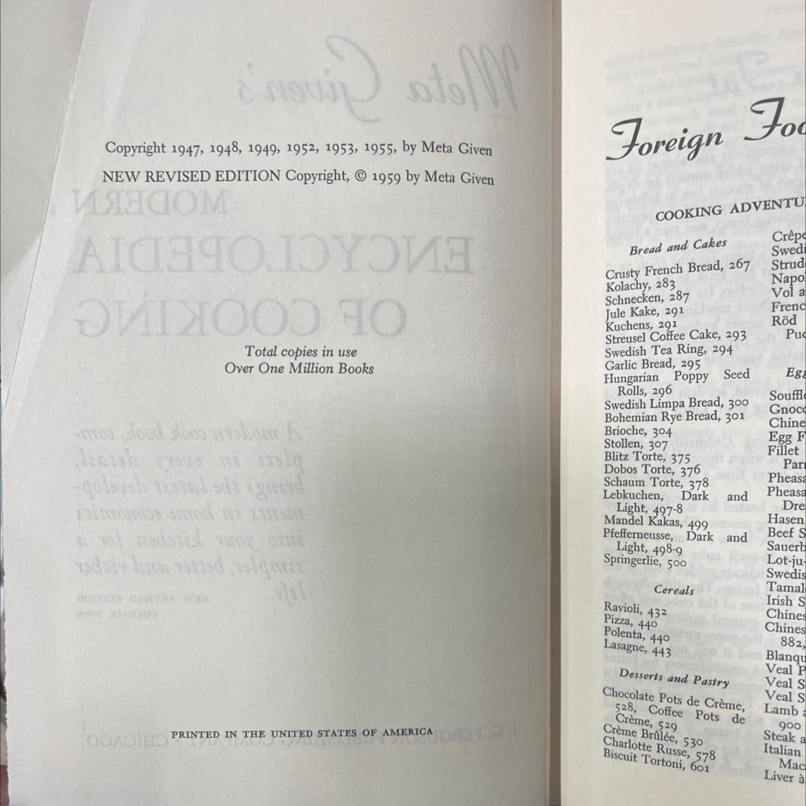 modern encyclopedia of cooking book, by meta given, 1959 Hardcover image 3