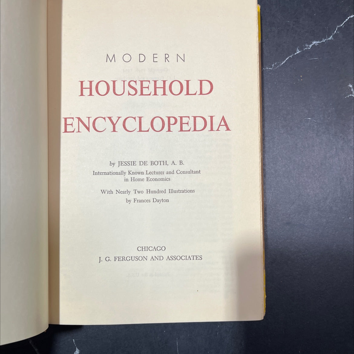 modern household encyclopedia book, by jessie de both, 1954 Hardcover image 2