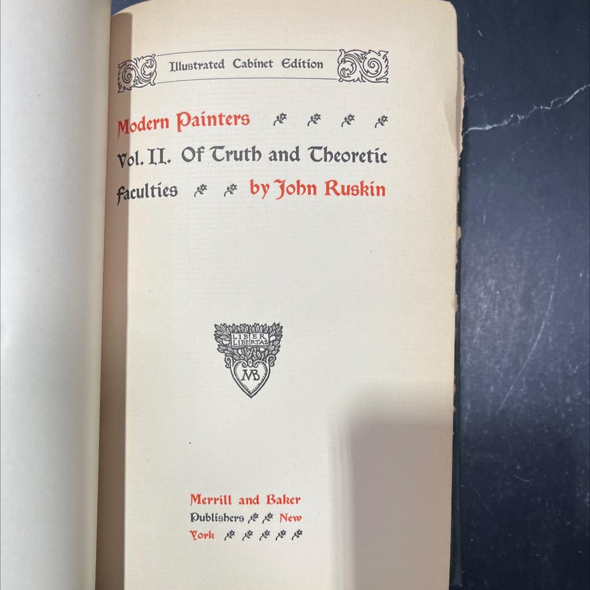 modern painters vol. ii of truth and theoretic faculties book, by john ruskin, 1970 Hardcover image 2