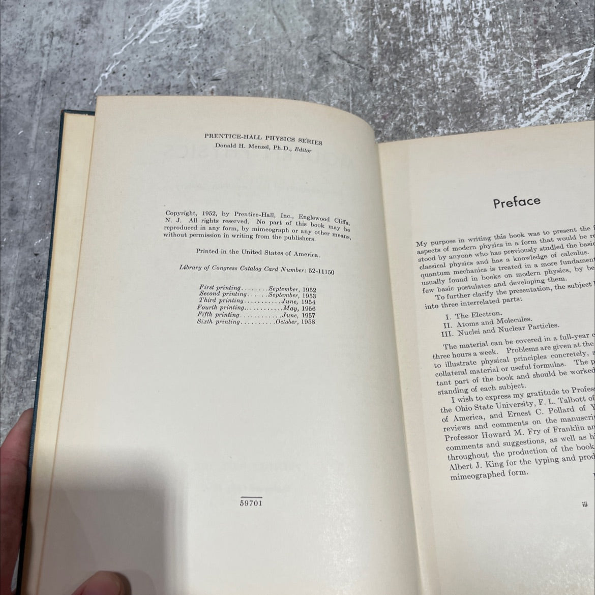 modern physics developments of the twentieth century book, by f. w. van name, jr., ph.d., 1958 Hardcover image 3