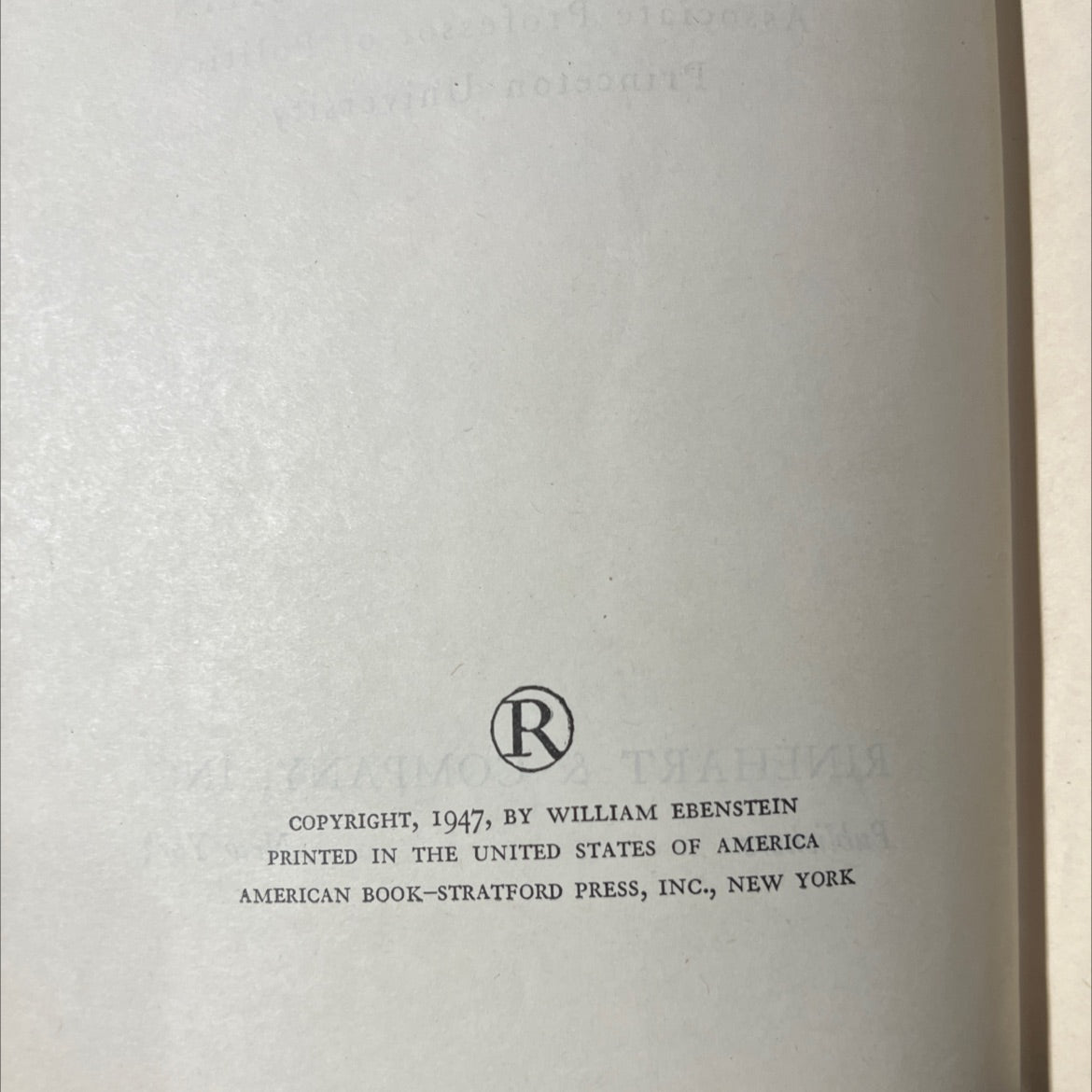 modern political ideas book, by william ebenstein, 1947 Hardcover image 3