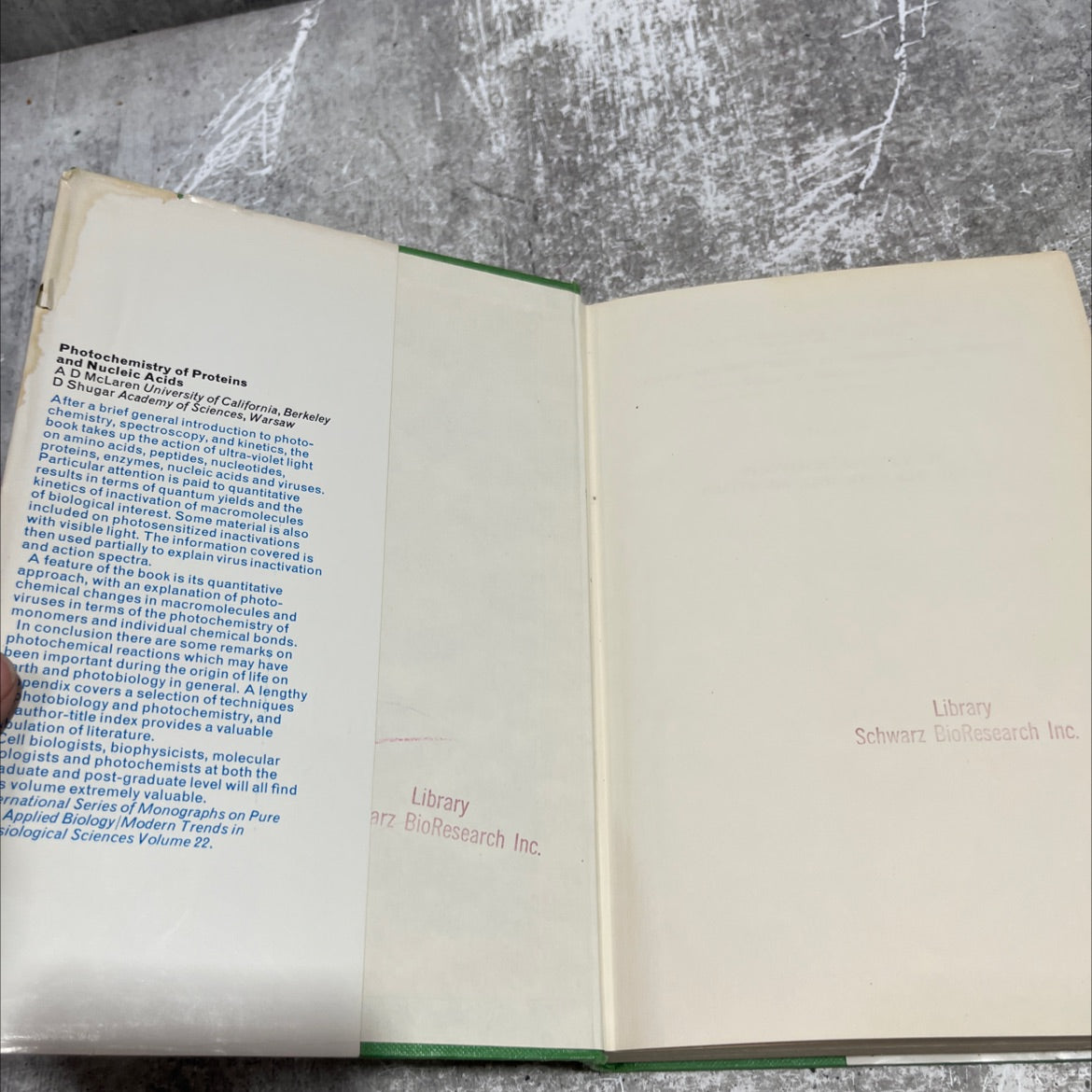 modern trends in biochemistry book, by z. m. bacq, a. d. mclaren, d. shugar, 1964 Hardcover image 4