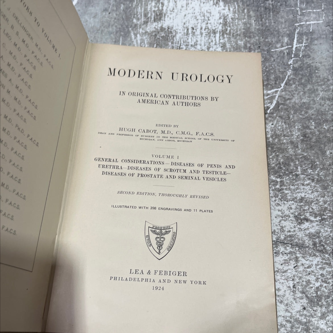 modern urology in original contributions by american authors book, by hugh cabot, 1924 Hardcover image 2