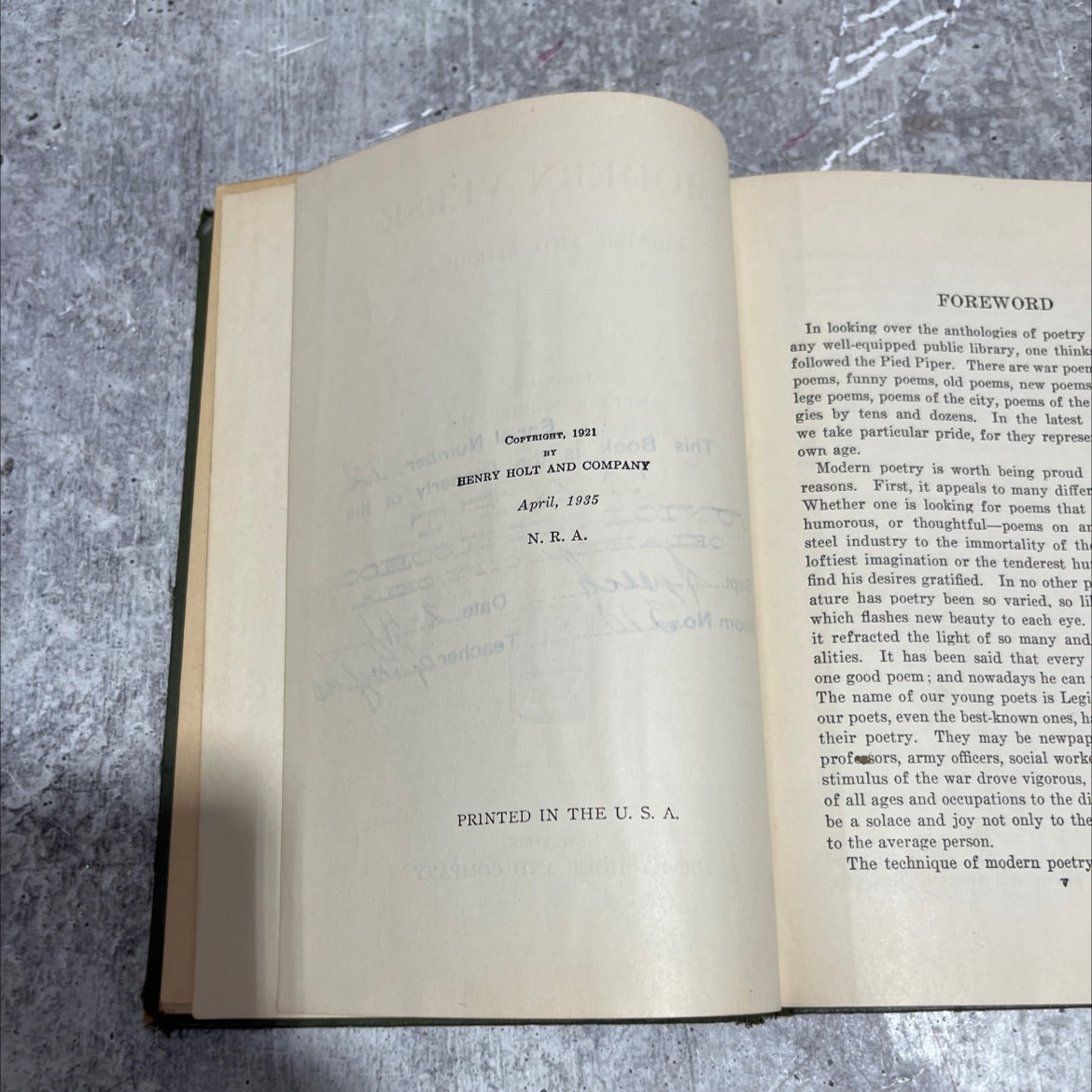 modern verse british and american book, by anita p. forbes, 1921 Hardcover image 3