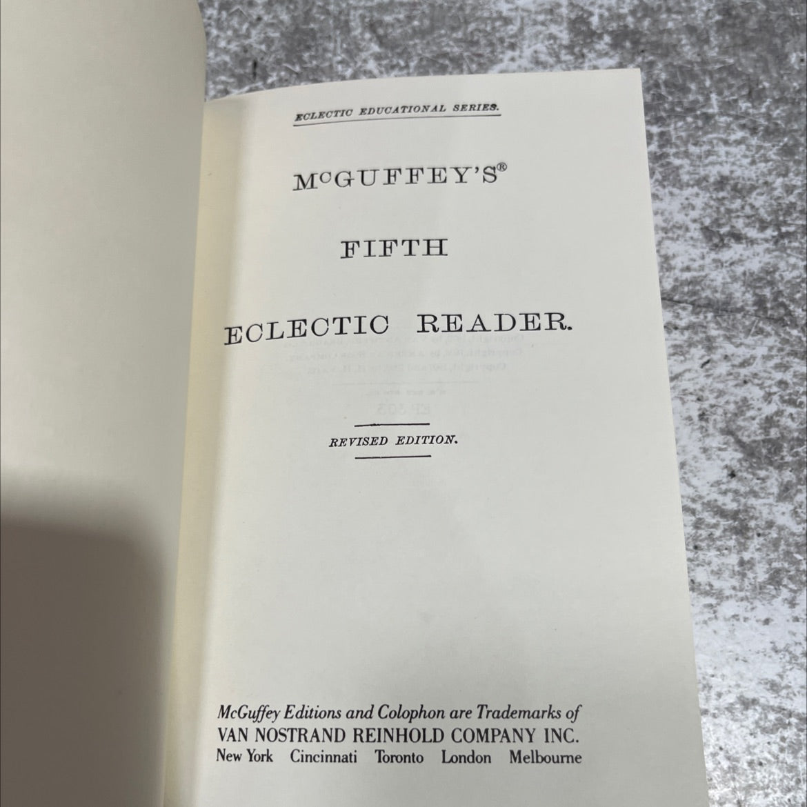 mogguffey's fifth eclectic reader book, by unknown, 1920 Hardcover image 2