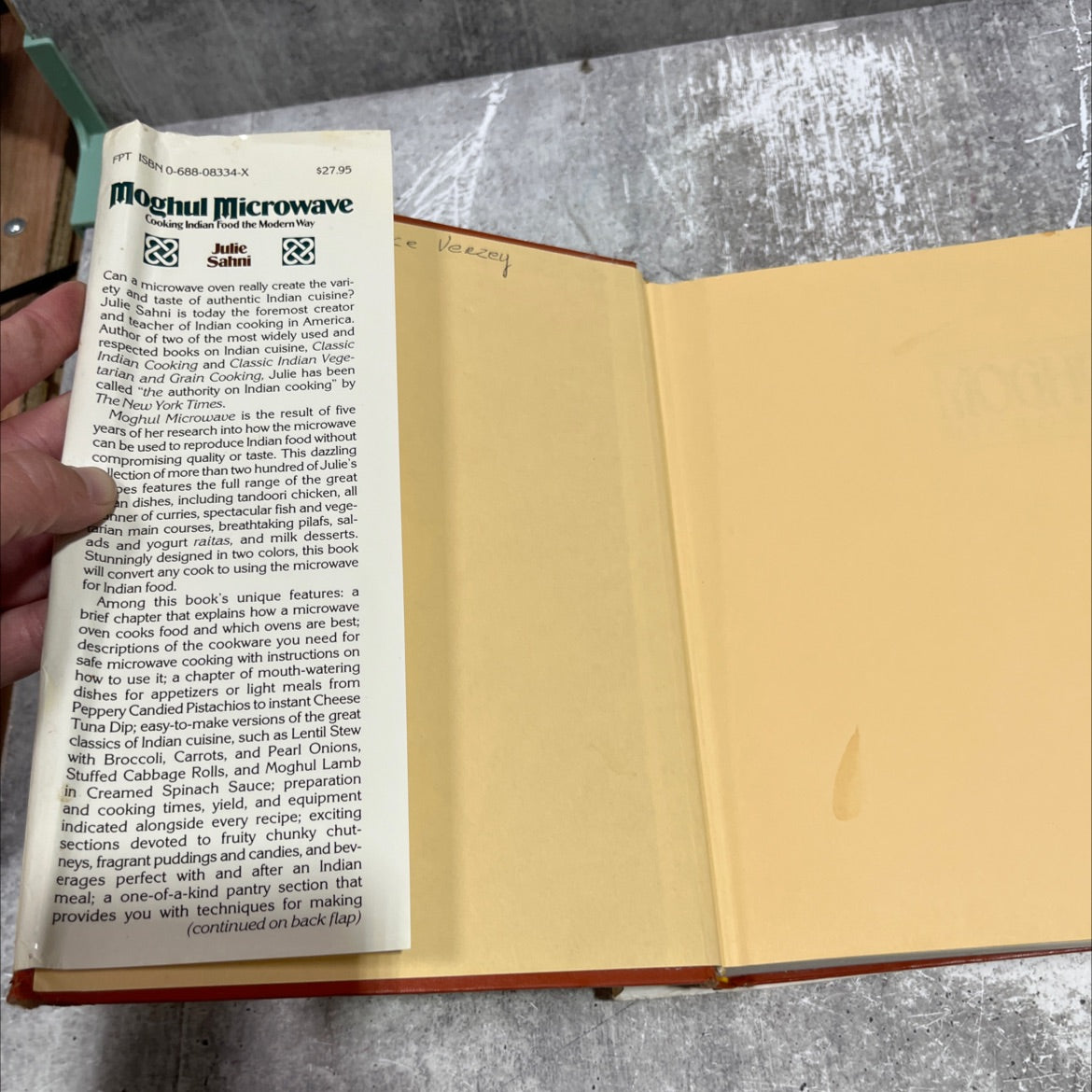 moghul microwave cooking indian food the modern way book, by Julie Sahni, 1990 Hardcover image 4