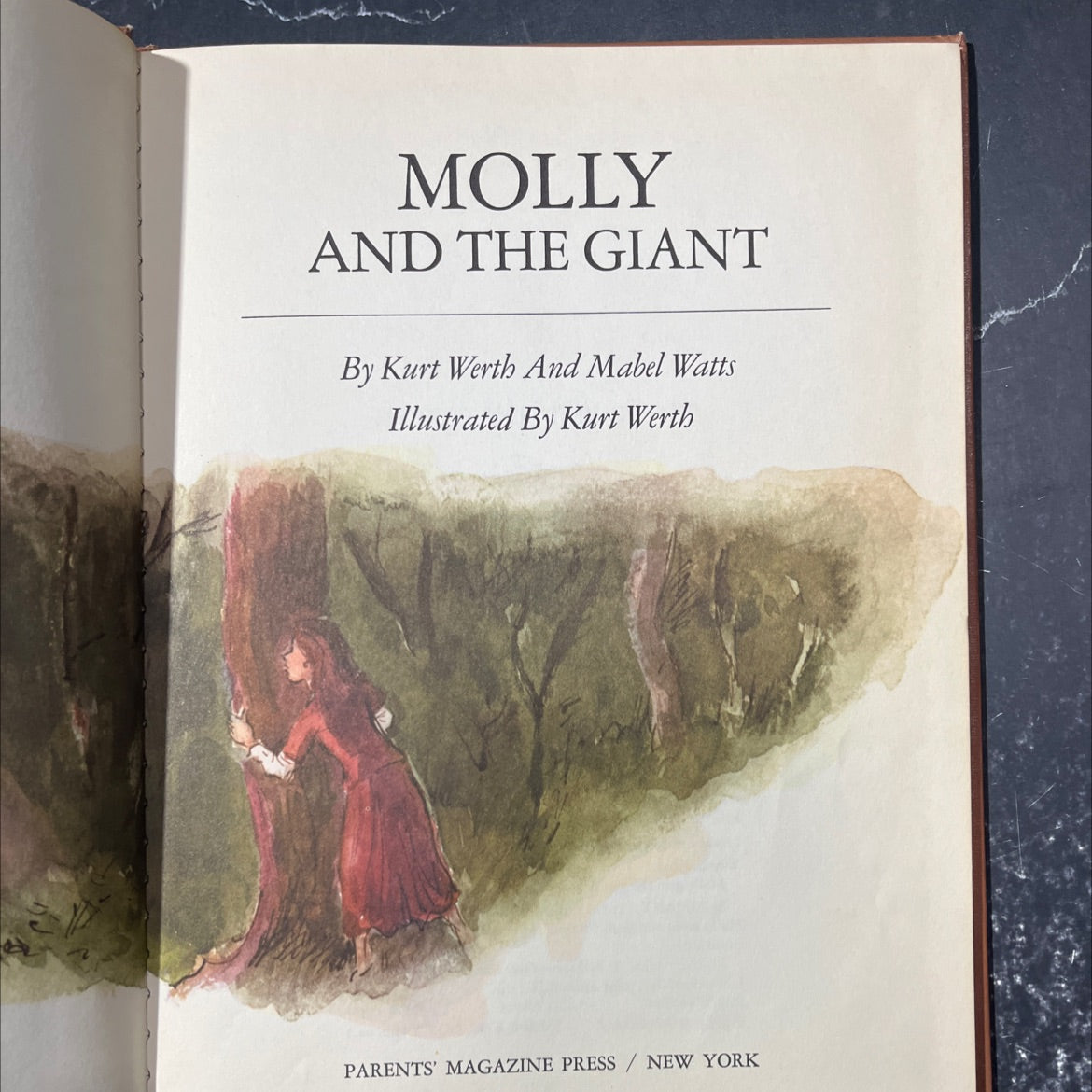 molly and the giant book, by kurt werth and mabel watts, 1973 Hardcover image 2