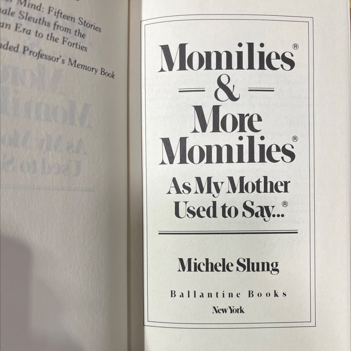 momilies and more momilies book, by michele slung, 1987 Hardcover image 2