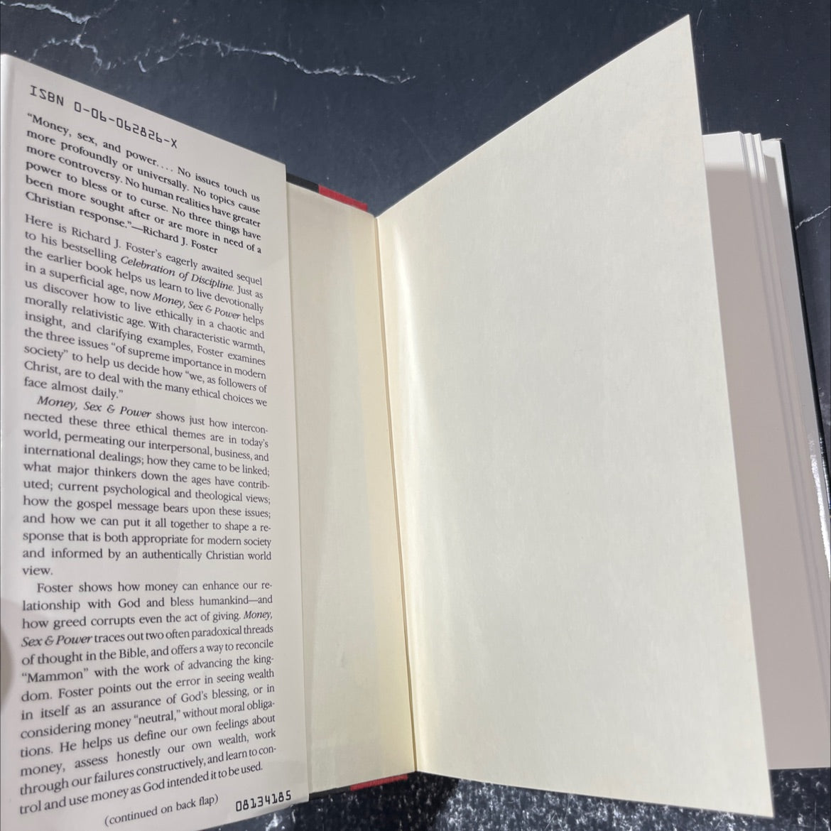 money, sex & power: the challenge of the disciplined life book, by Richard J. Foster, 1985 Hardcover image 4