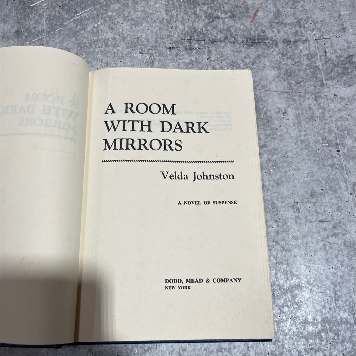 moon lact hiv a room with dark mirrors book, by Velda Johnston, 1975 Hardcover image 2
