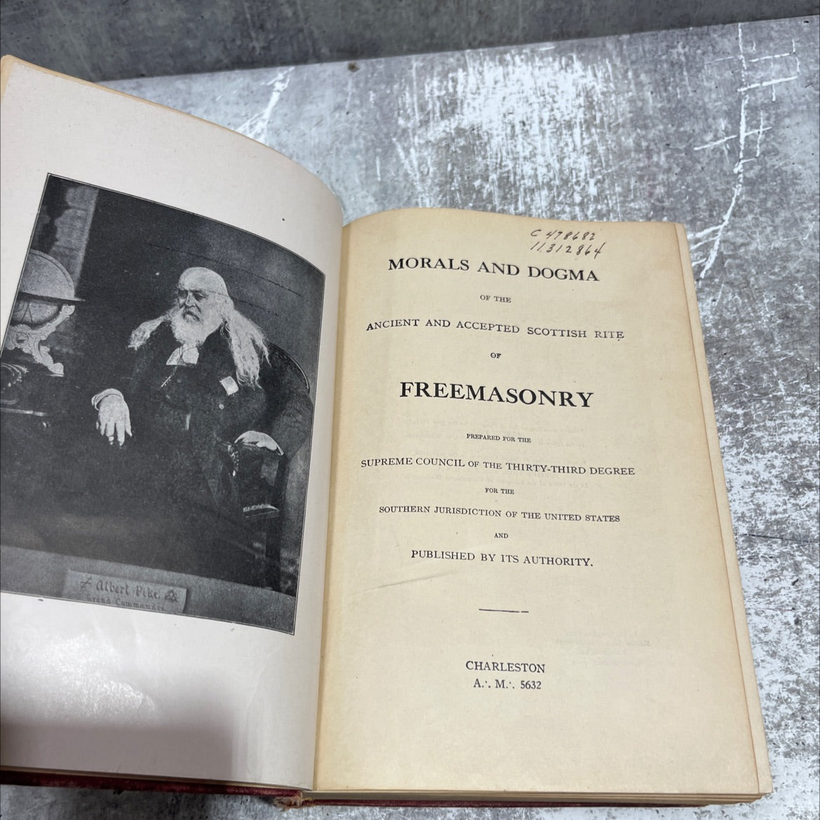 morals and dogma of the ancient and accepted scottish rite of freemasonry book, by albert pike, 1944 Hardcover image 2