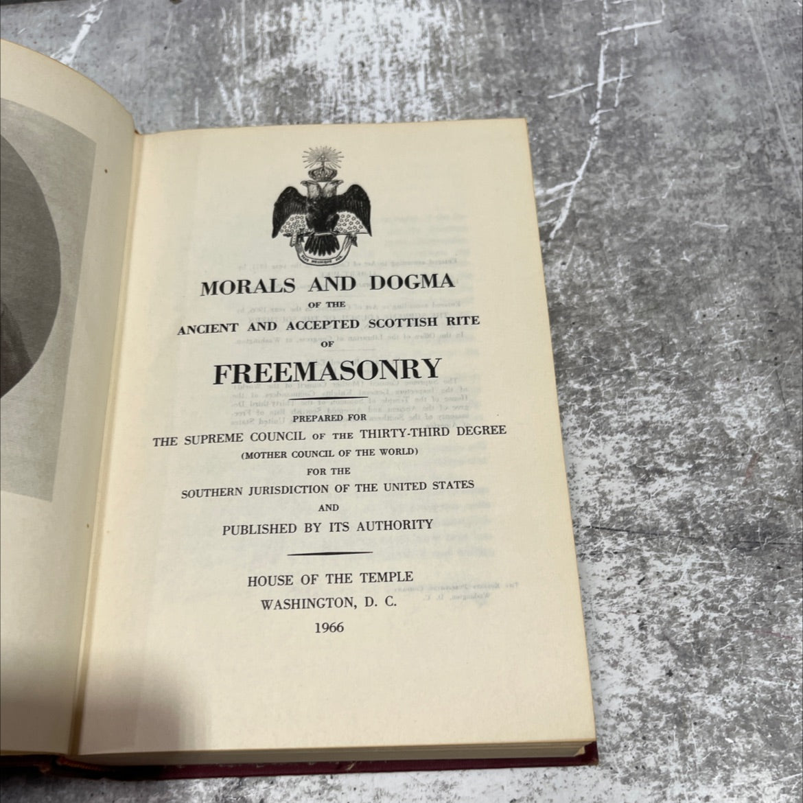 morals and dogma of the ancient and accepted scottish rite of freemasonry book, by albert pike, 1966 Hardcover image 2