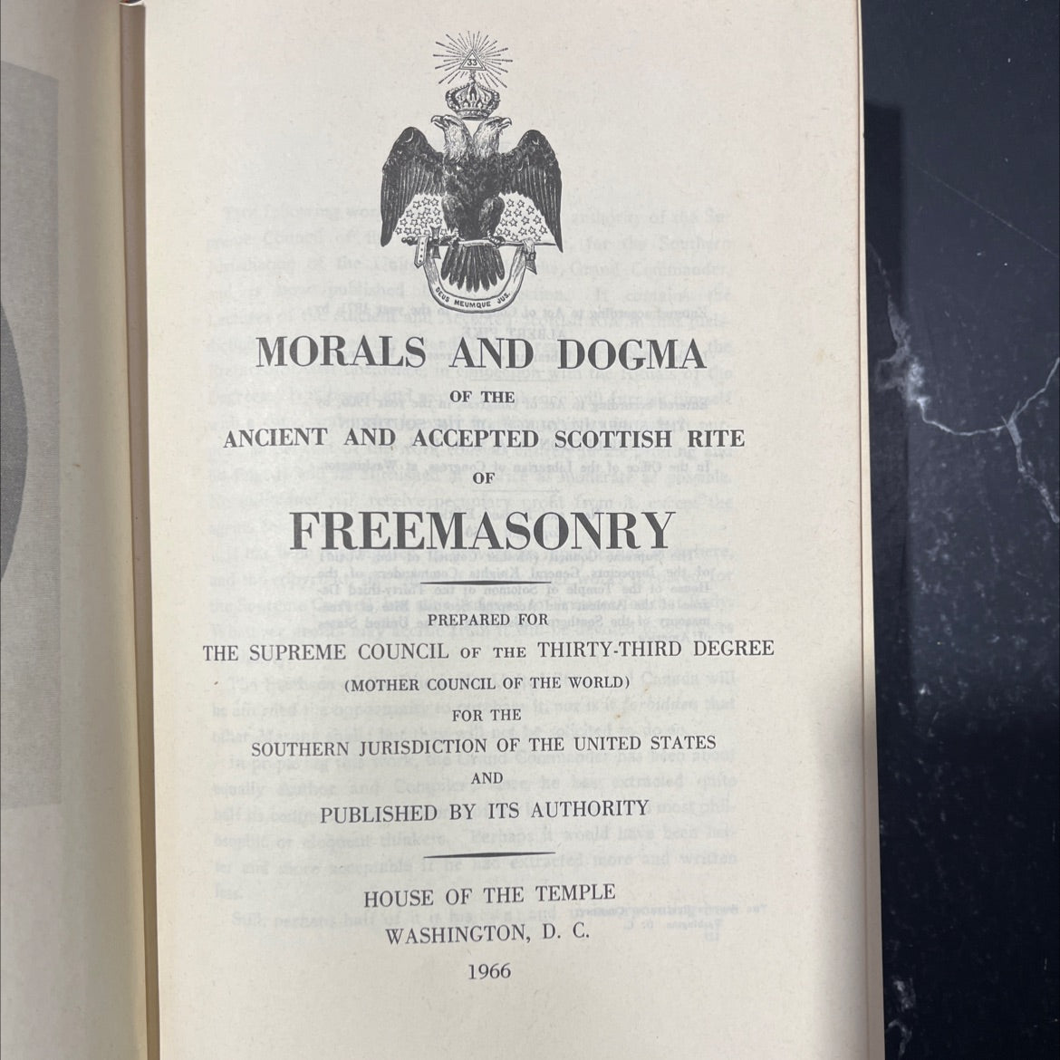 morals and dogma of the ancient and accepted scottish rite of freemasonry book, by albert pike, 1966 Hardcover image 2