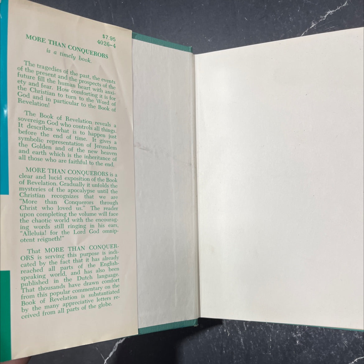 more than conquerors an interpretation of the book of revelation book, by w. hendriksen, 1970 Hardcover image 4