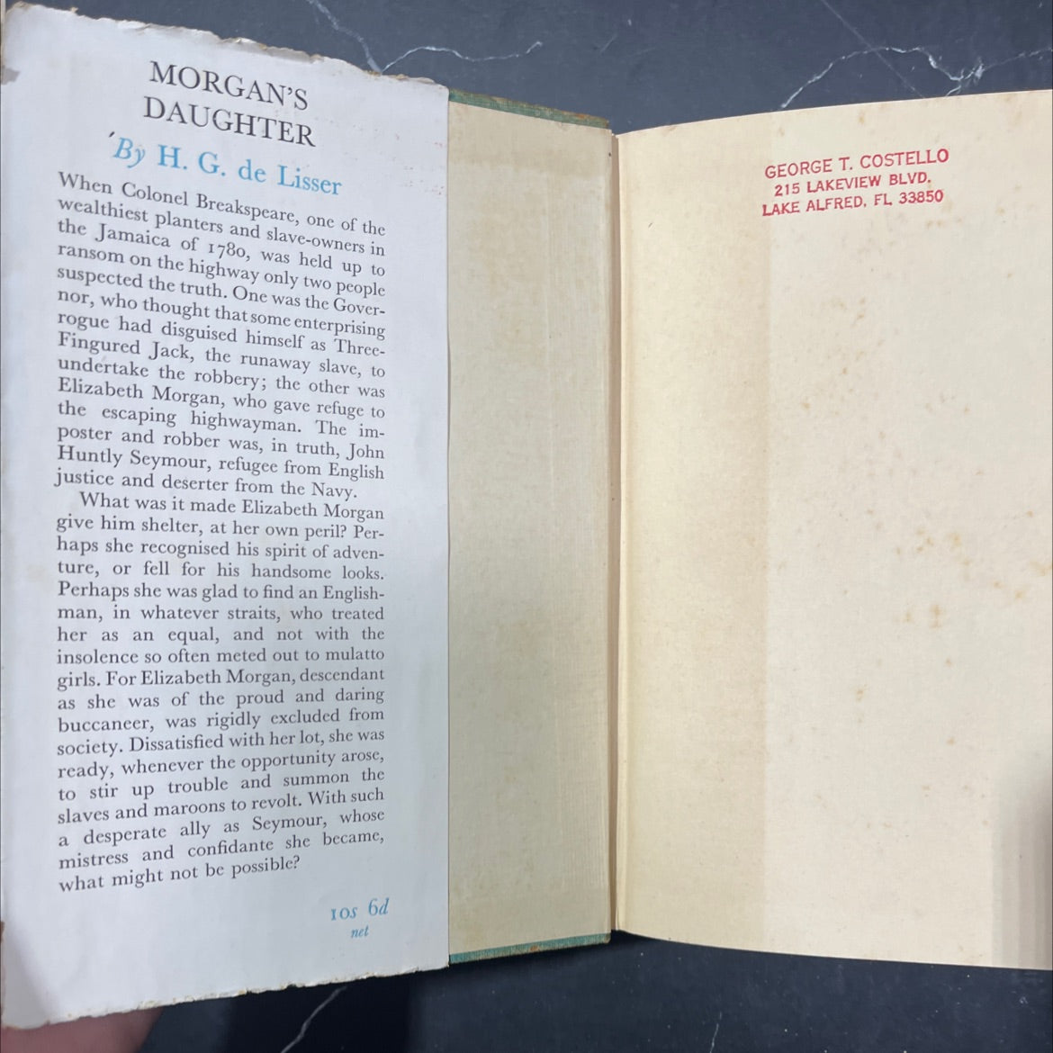 morgan's daughter book, by herbert g. de lisser, 1953 Hardcover image 4