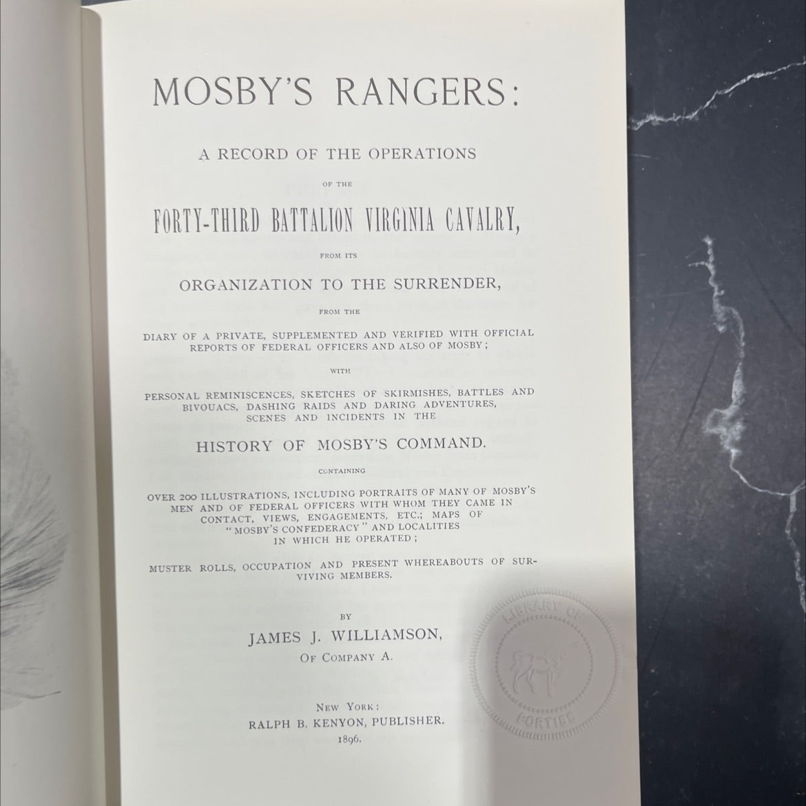mosby's rangers: a record of the operations of the forty-third battalion virginia cavalry, from its organization to the image 2