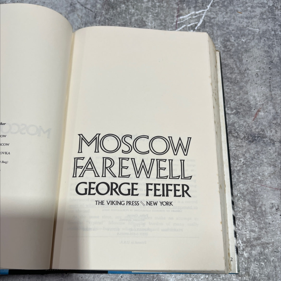 moscow farewell book, by george feifer, 1976 Hardcover image 2