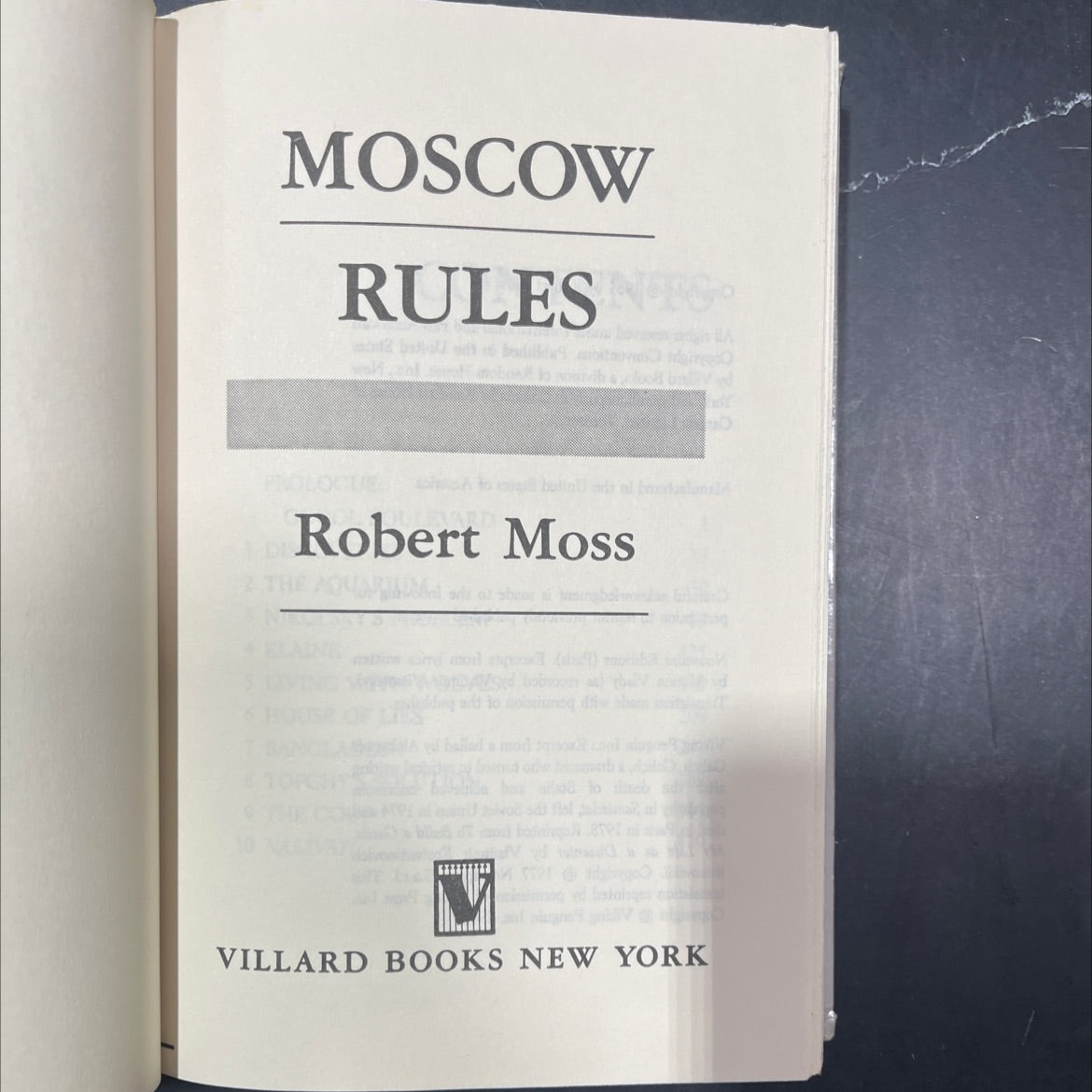moscow rules book, by Robert Moss, 1985 Hardcover image 2