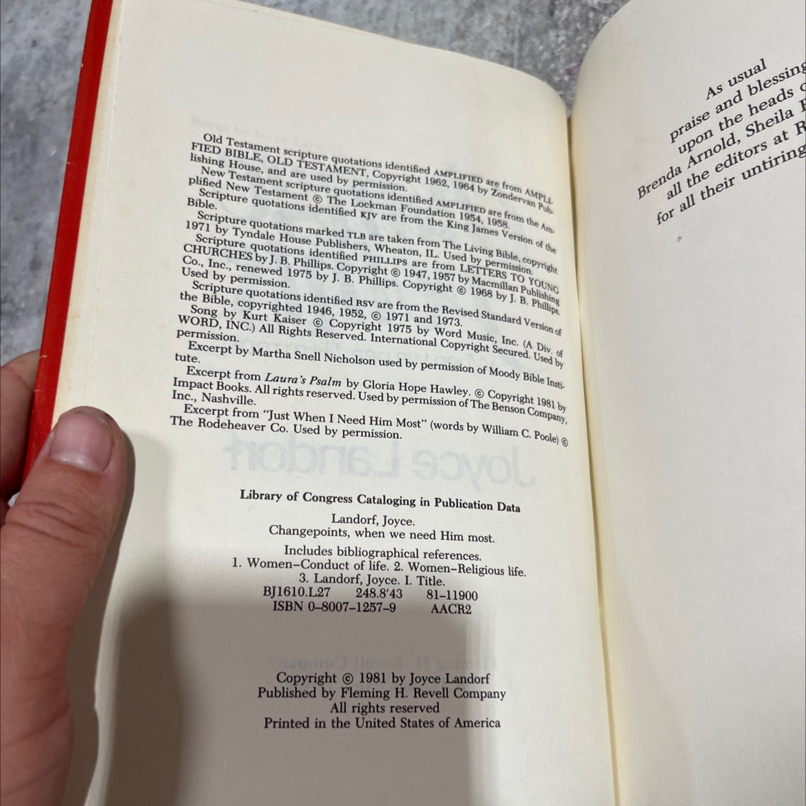most change points when we need him most book, by joyce landorf, 1981 Hardcover image 3