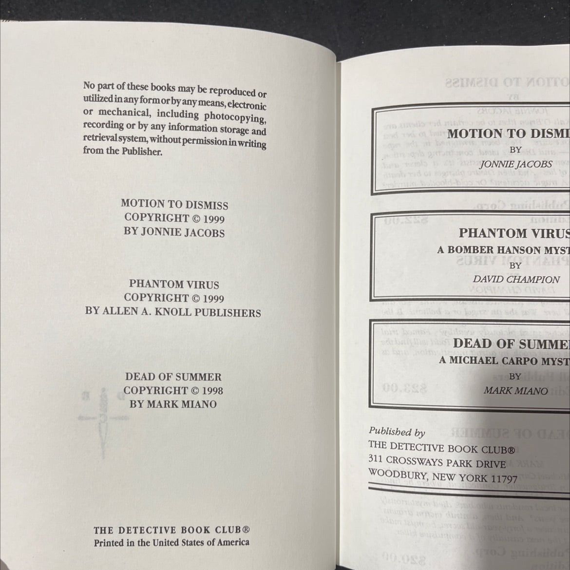 motion to dismiss book, by jonnie jacobs, 1999 Hardcover image 3
