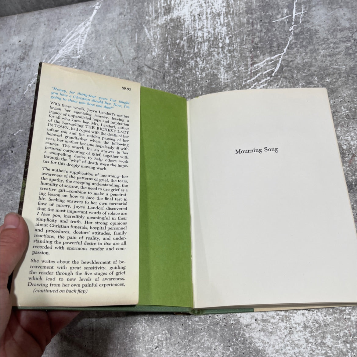 mourning song book, by joyce landorf, 1974 Hardcover image 4