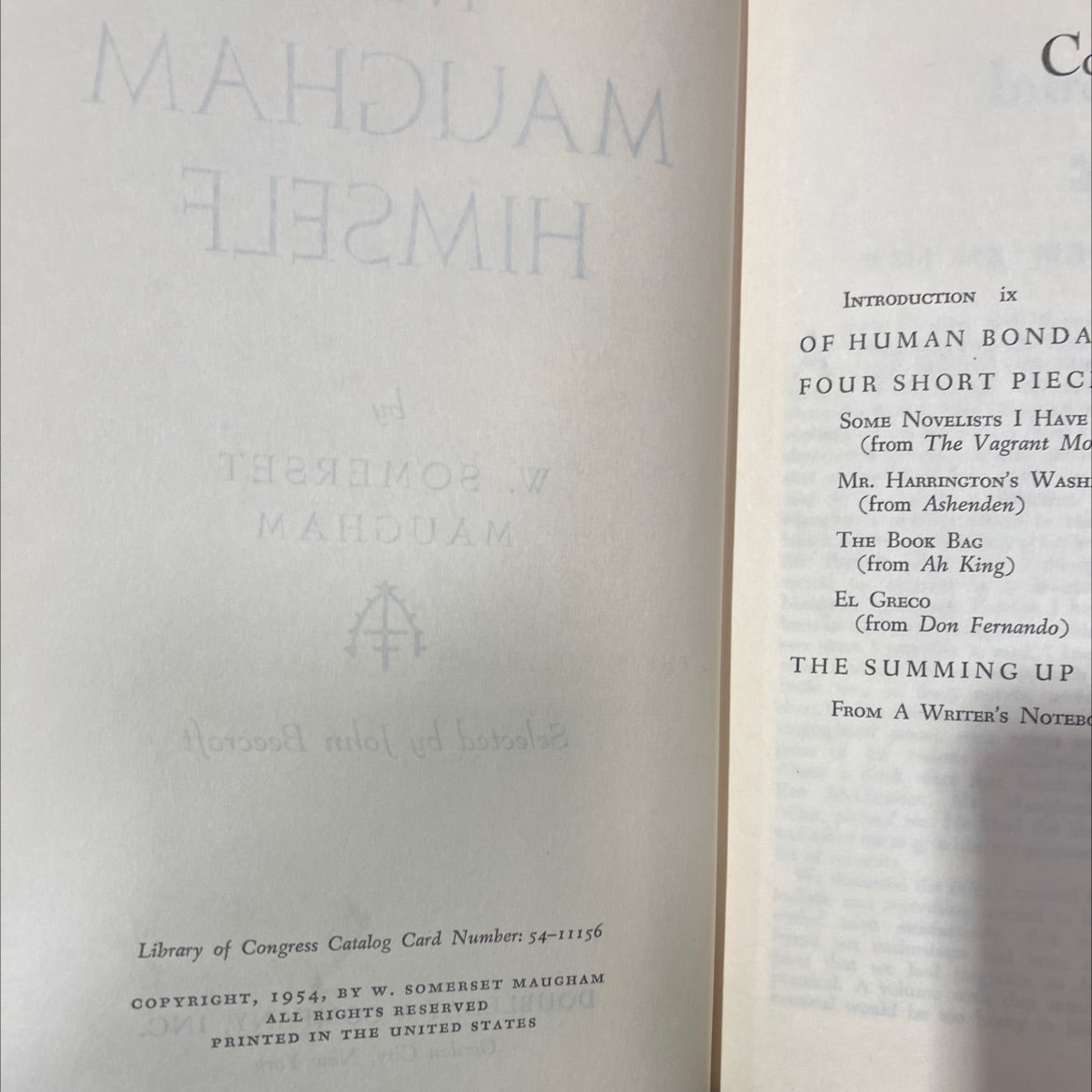 mr. maugham himself book, by w. somerset maugham, 1954 Hardcover image 3