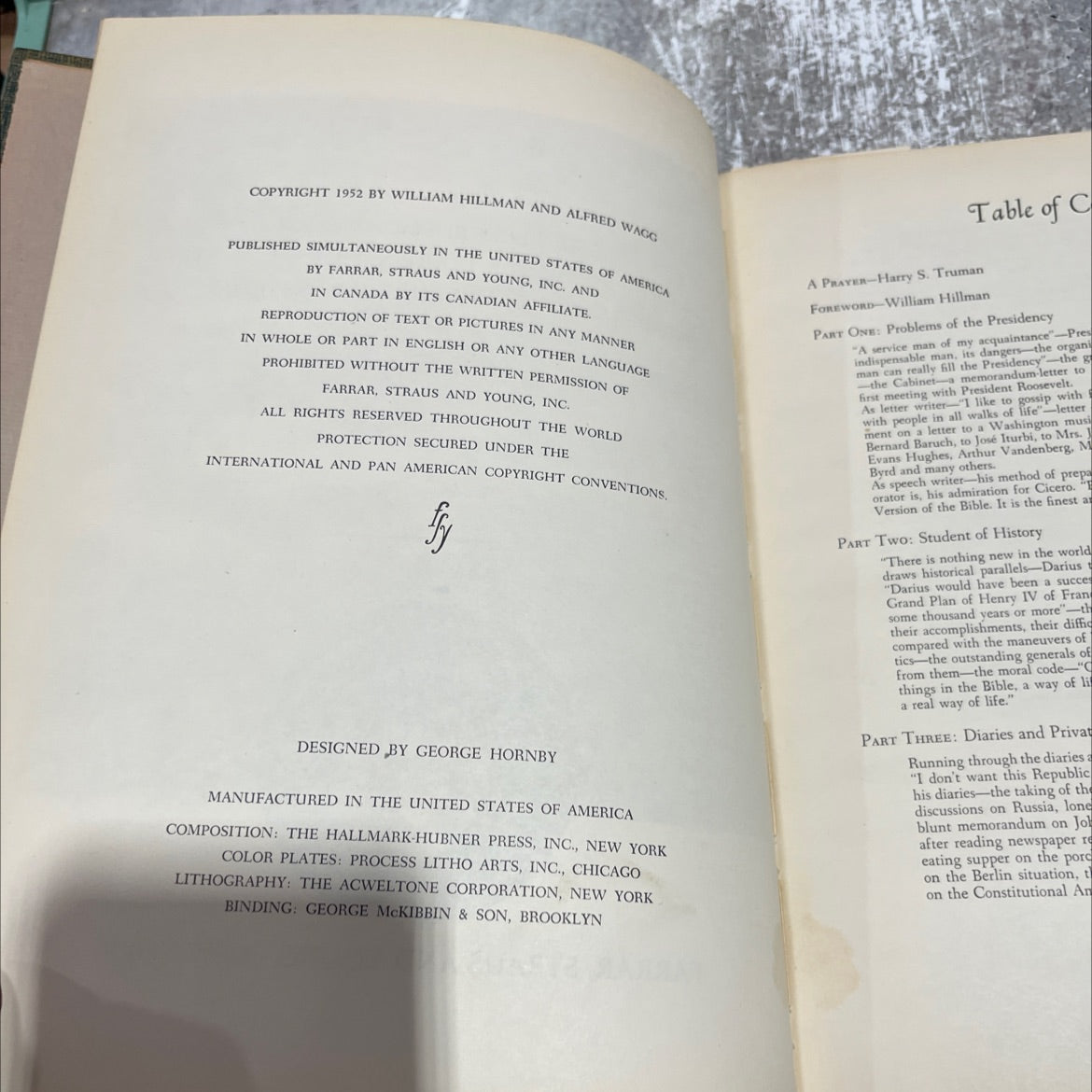 mr. president book, by william hillman, 1952 Hardcover image 3