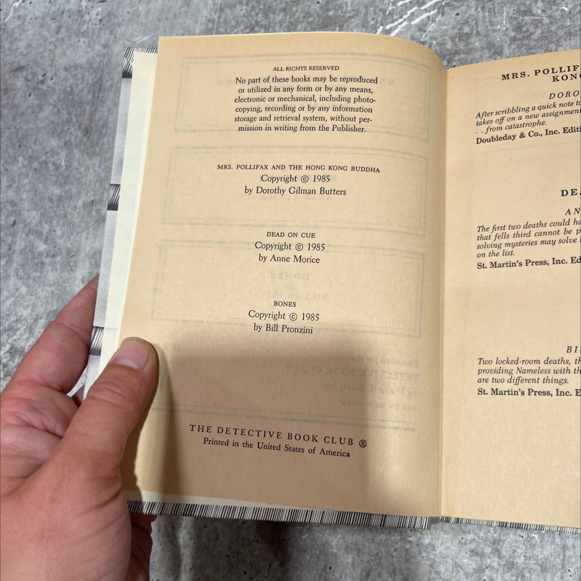 mrs. pollifax and the hong kong buddha book, by dorothy gilman, 1985 Hardcover image 3