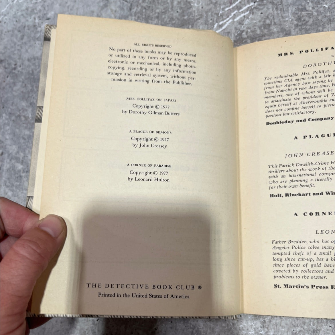 mrs. pollifax on safari book, by dorothy gilman, 1977 Hardcover image 3