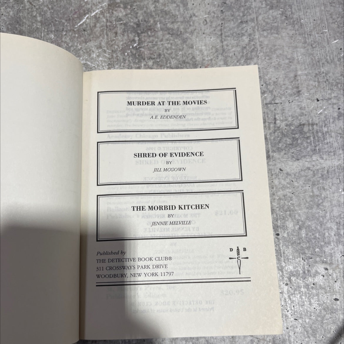 murder at the movies book, by a.e. eddenden, 1996 Hardcover image 2