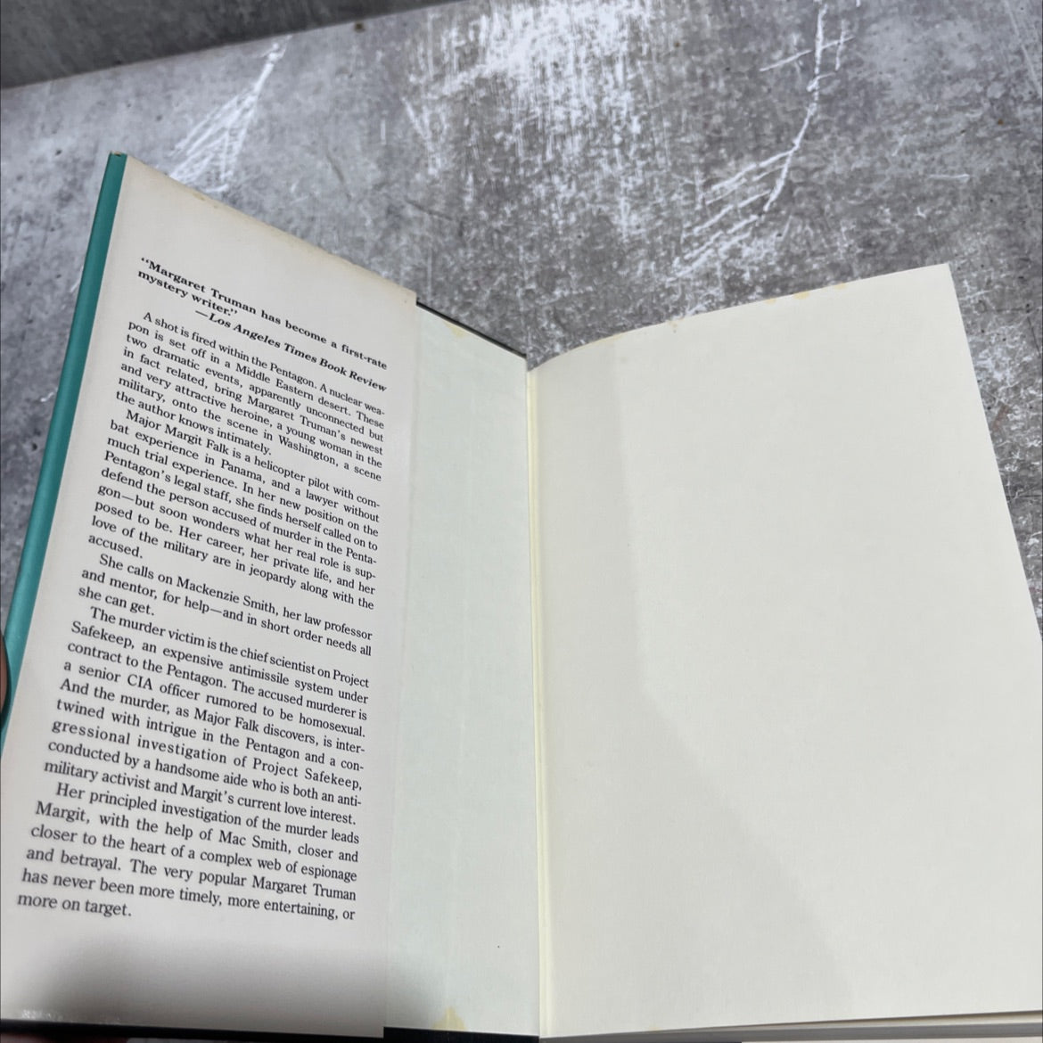 murder at the pentagon book, by margaret truman, 1992 Hardcover image 4