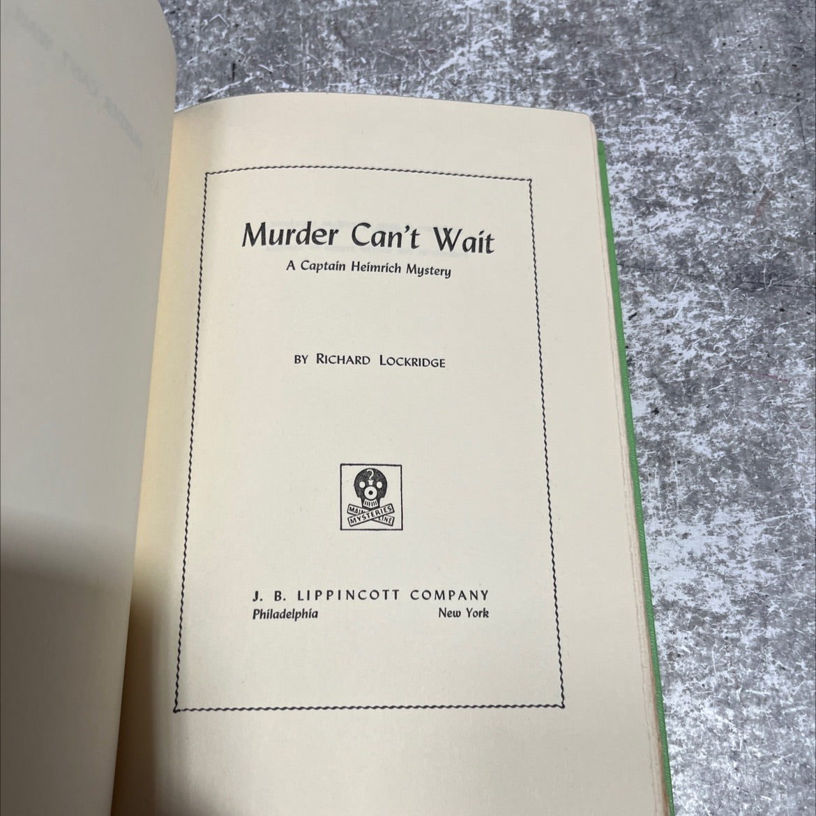 murder can't wait book, by richard lockridge, 1964 Hardcover image 2