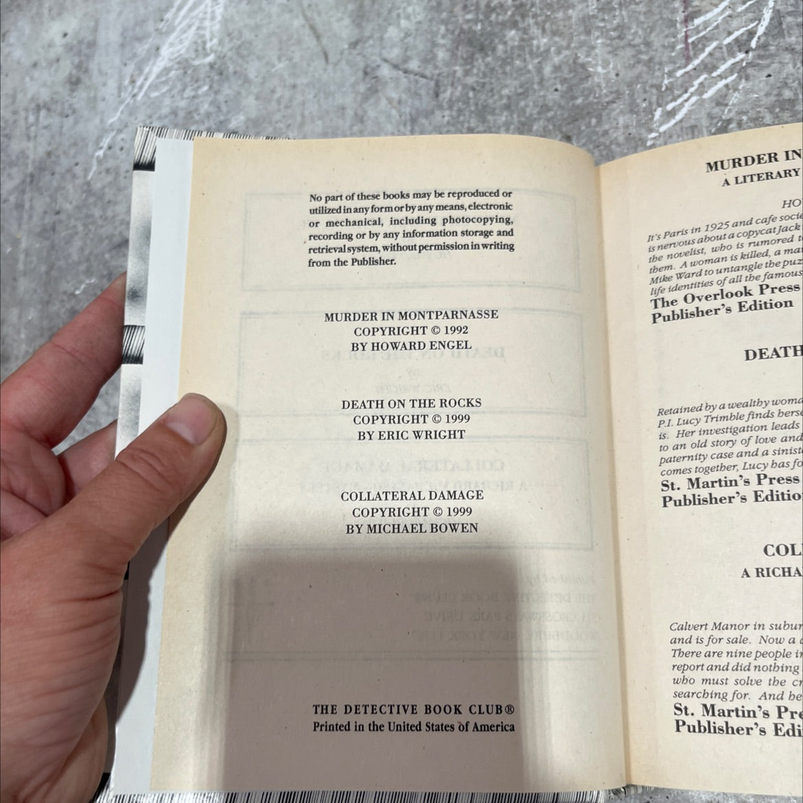 murder in montparnasse book, by howard engel, 1992 Hardcover image 3
