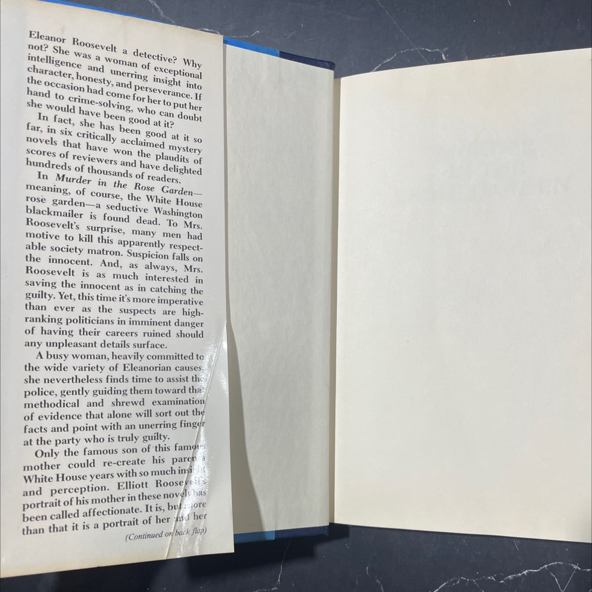 murder in the rose garden book, by Elliott Roosevelt, 1989 Hardcover image 4