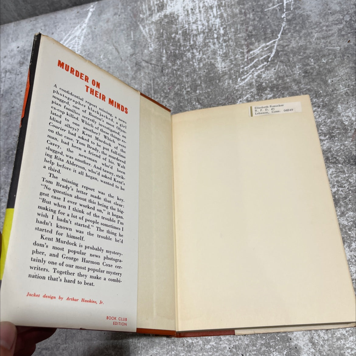 murder in their minds book, by george harmon coxe, 1957 Hardcover image 4