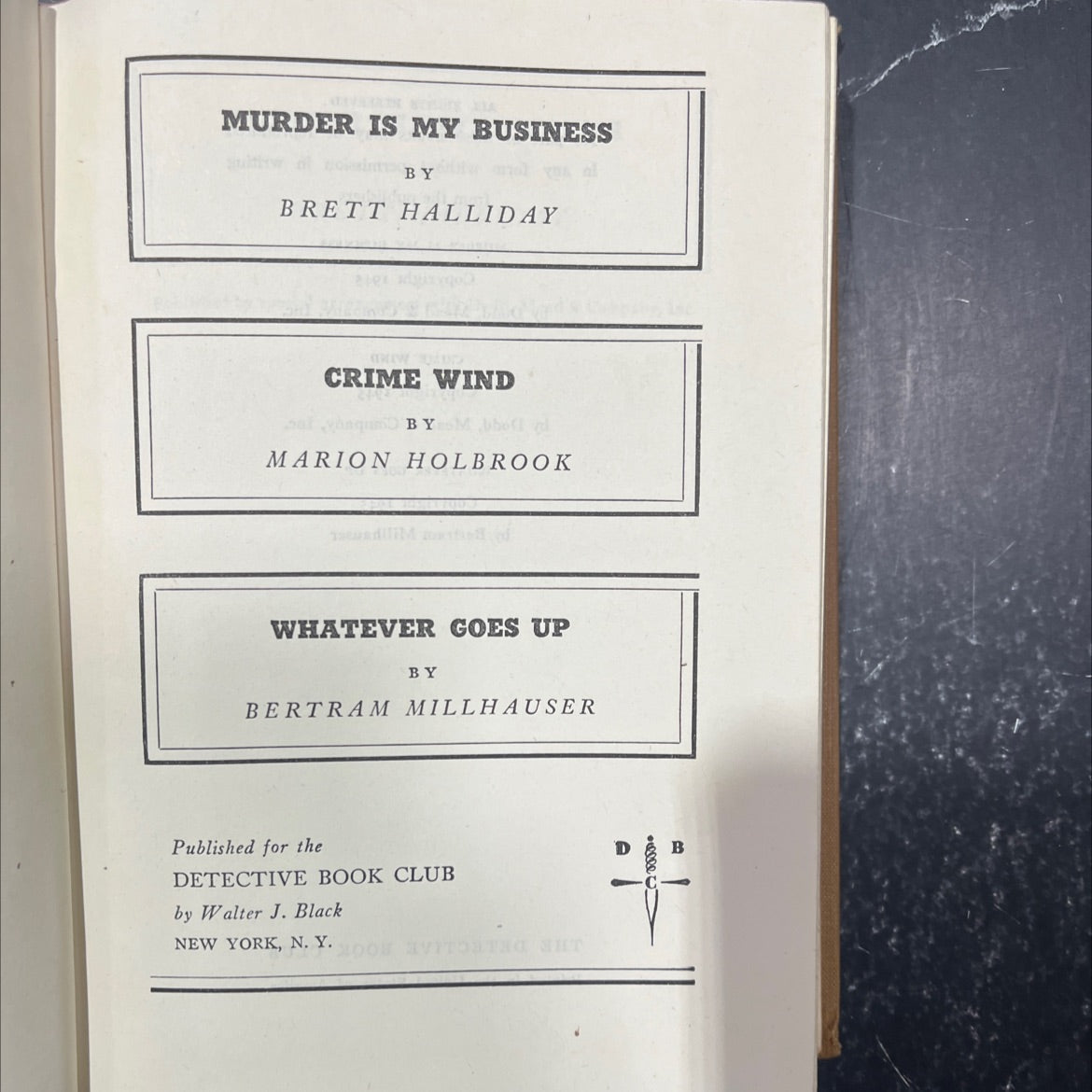 murder is my business book, by brett halliday, 2001 Hardcover image 2