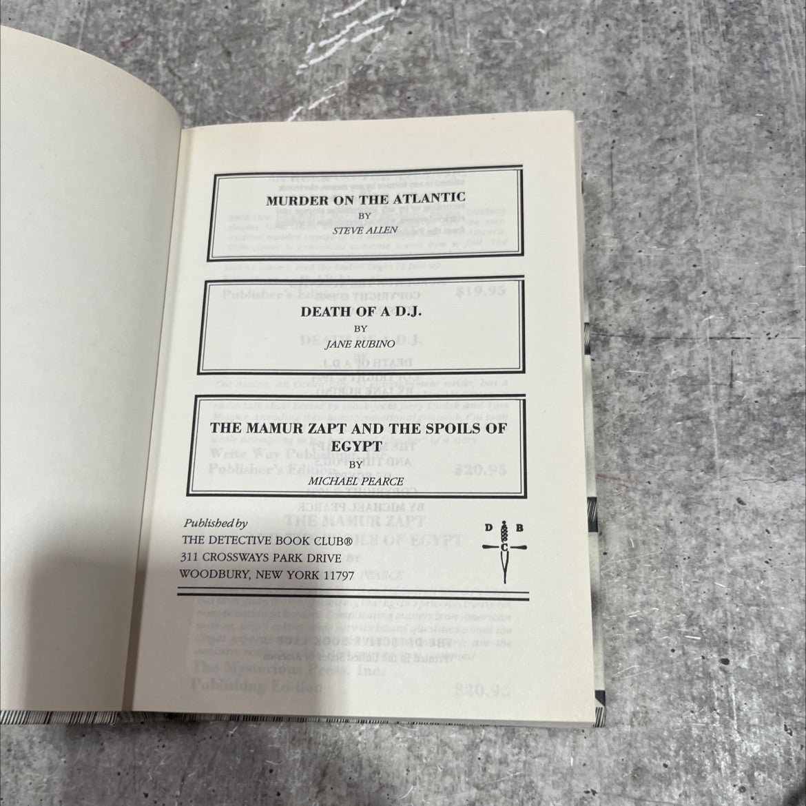 murder on the atlantic book, by steve allen, 1995 Hardcover image 2